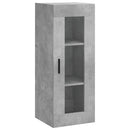 vidaXL betonszürke szerelt fa magasszekrény 34,5x34x180 cm