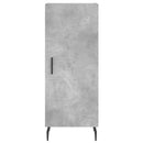 vidaXL betonszürke szerelt fa magasszekrény 34,5x34x180 cm