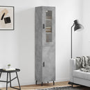 vidaXL betonszürke szerelt fa magasszekrény 34,5x34x180 cm