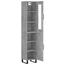 vidaXL betonszürke szerelt fa magasszekrény 34,5x34x180 cm