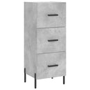 vidaXL betonszürke szerelt fa magasszekrény 34,5x34x180 cm