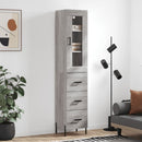 vidaXL szürke sonoma szerelt fa magasszekrény 34,5 x 34 x 180 cm