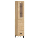 vidaXL sonoma tölgy szerelt fa magasszekrény 34,5x34x180 cm