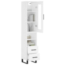 vidaXL fehér szerelt fa magasszekrény 34,5x34x180 cm