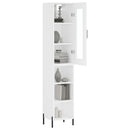 vidaXL fehér szerelt fa magasszekrény 34,5x34x180 cm