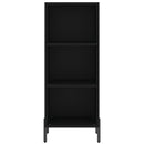 vidaXL fekete szerelt fa magasszekrény 34,5 x 34 x 180 cm