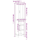 vidaXL szürke sonoma szerelt fa magasszekrény 34,5 x 34 x 180 cm