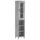 vidaXL betonszürke szerelt fa magasszekrény 34,5x34x180 cm
