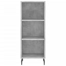 vidaXL betonszürke szerelt fa magasszekrény 34,5x34x180 cm