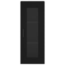 vidaXL fekete szerelt fa magasszekrény 34,5 x 34 x 180 cm