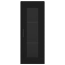 vidaXL fekete szerelt fa magasszekrény 34,5 x 34 x 180 cm