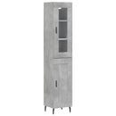 vidaXL betonszürke szerelt fa magasszekrény 34,5x34x180 cm