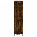 vidaXL füstös tölgy színű szerelt fa magasszekrény 34,5x34x180 cm