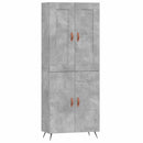vidaXL betonszürke szerelt fa magasszekrény 69,5 x 34 x 180 cm