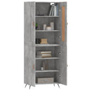 vidaXL betonszürke szerelt fa magasszekrény 69,5 x 34 x 180 cm