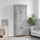 vidaXL betonszürke szerelt fa magasszekrény 69,5 x 34 x 180 cm