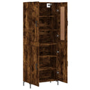 vidaXL füstös tölgy színű szerelt fa magasszekrény 69,5 x 34 x 180 cm