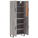 vidaXL szürke sonoma szerelt fa magasszekrény 69,5 x 34 x 180 cm