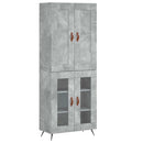 vidaXL betonszürke szerelt fa magasszekrény 69,5 x 34 x 180 cm