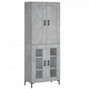 vidaXL betonszürke szerelt fa magasszekrény 69,5 x 34 x 180 cm