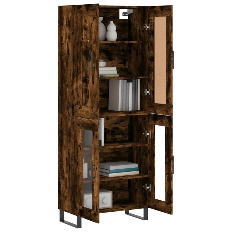 vidaXL füstös tölgy színű szerelt fa magasszekrény 69,5 x 34 x 180 cm