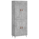 vidaXL betonszürke szerelt fa magasszekrény 69,5 x 34 x 180 cm