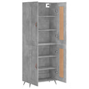 vidaXL betonszürke szerelt fa magasszekrény 69,5 x 34 x 180 cm