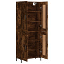 vidaXL füstös tölgy színű szerelt fa magasszekrény 69,5 x 34 x 180 cm