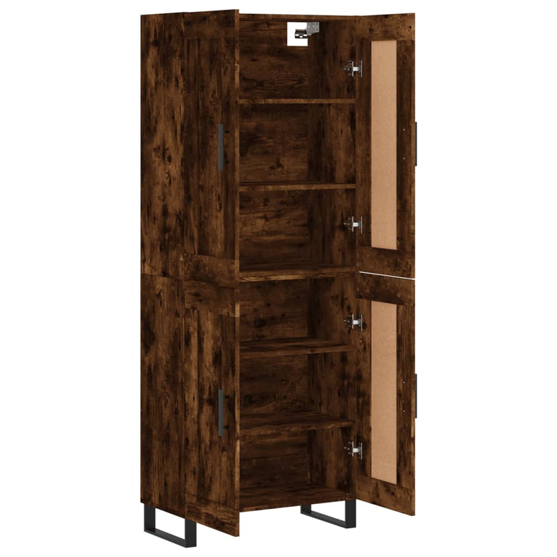 vidaXL füstös tölgy színű szerelt fa magasszekrény 69,5 x 34 x 180 cm