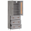 vidaXL szürke sonoma szerelt fa magasszekrény 69,5 x 34 x 180 cm