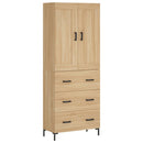 vidaXL sonoma tölgy szerelt fa magasszekrény 69,5 x 34 x 180 cm