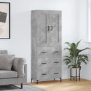vidaXL betonszürke szerelt fa magasszekrény 69,5 x 34 x 180 cm
