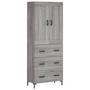 vidaXL szürke sonoma szerelt fa magasszekrény 69,5 x 34 x 180 cm