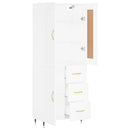 vidaXL fehér szerelt fa magasszekrény 69,5 x 34 x 180 cm