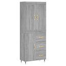 vidaXL szürke sonoma szerelt fa magasszekrény 69,5 x 34 x 180 cm