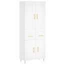 vidaXL fehér szerelt fa magasszekrény 69,5 x 34 x 180 cm