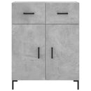 vidaXL betonszürke szerelt fa magasszekrény 69,5 x 34 x 180 cm