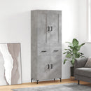 vidaXL betonszürke szerelt fa magasszekrény 69,5 x 34 x 180 cm