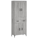 vidaXL szürke sonoma szerelt fa magasszekrény 69,5 x 34 x 180 cm