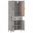 vidaXL szürke sonoma szerelt fa magasszekrény 69,5 x 34 x 180 cm
