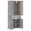 vidaXL szürke sonoma szerelt fa magasszekrény 69,5 x 34 x 180 cm