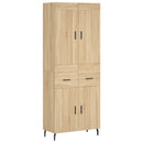 vidaXL sonoma tölgy szerelt fa magasszekrény 69,5 x 34 x 180 cm