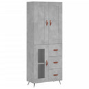 vidaXL betonszürke szerelt fa magasszekrény 69,5 x 34 x 180 cm