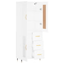 vidaXL fehér szerelt fa magasszekrény 69,5 x 34 x 180 cm