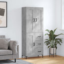 vidaXL betonszürke szerelt fa magasszekrény 69,5 x 34 x 180 cm
