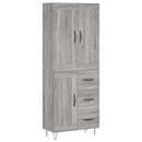 vidaXL szürke sonoma szerelt fa magasszekrény 69,5 x 34 x 180 cm