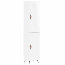 vidaXL magasfényű fehér szerelt fa magasszekrény 34,5 x 34 x 180 cm