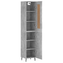vidaXL betonszürke szerelt fa magasszekrény 34,5x34x180 cm