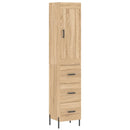 vidaXL sonoma tölgy szerelt fa magasszekrény 34,5x34x180 cm