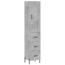 vidaXL betonszürke szerelt fa magasszekrény 34,5x34x180 cm